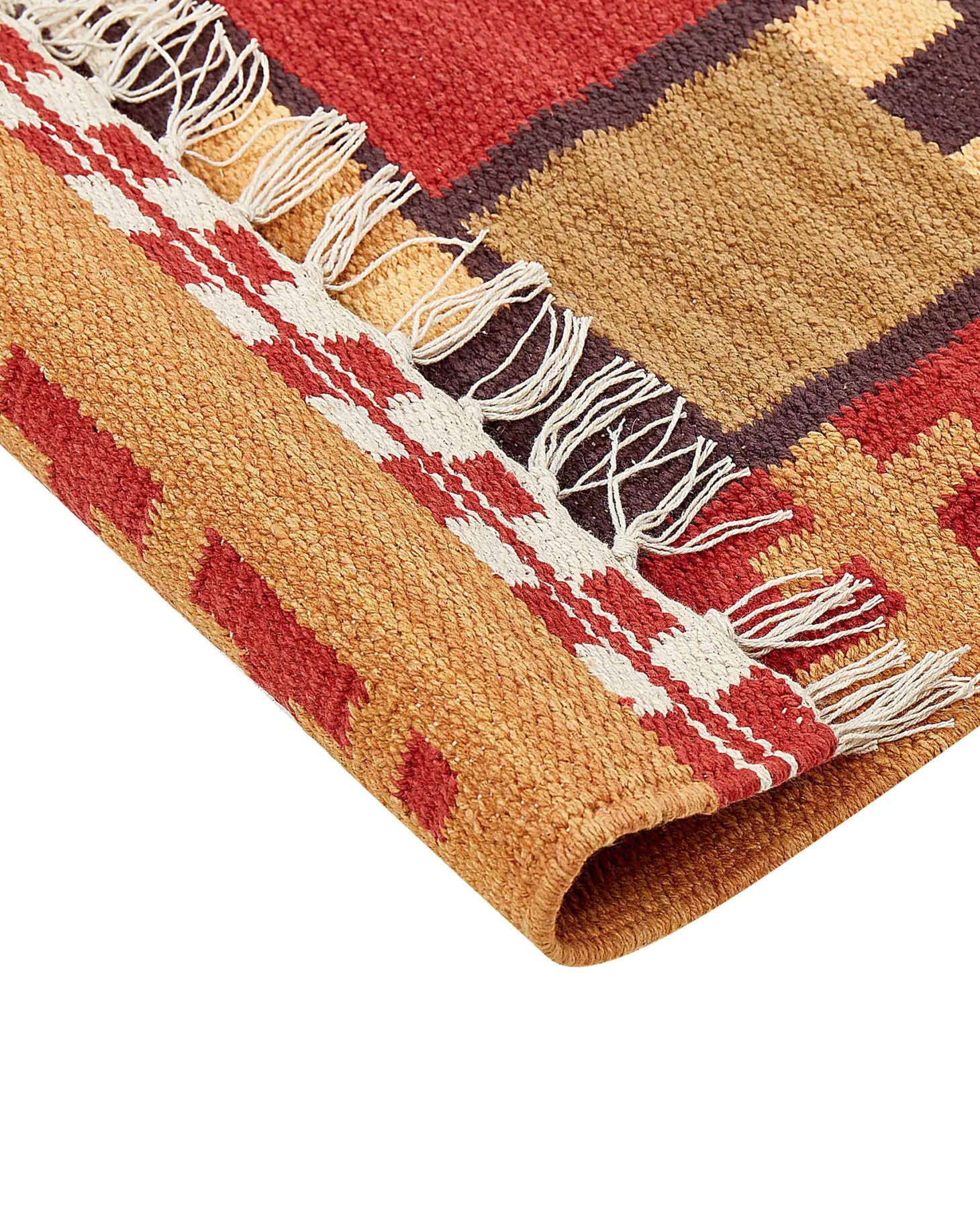 Dywan PARAKAR Kolorowy 160 x 230 cm Bawełna Kilim