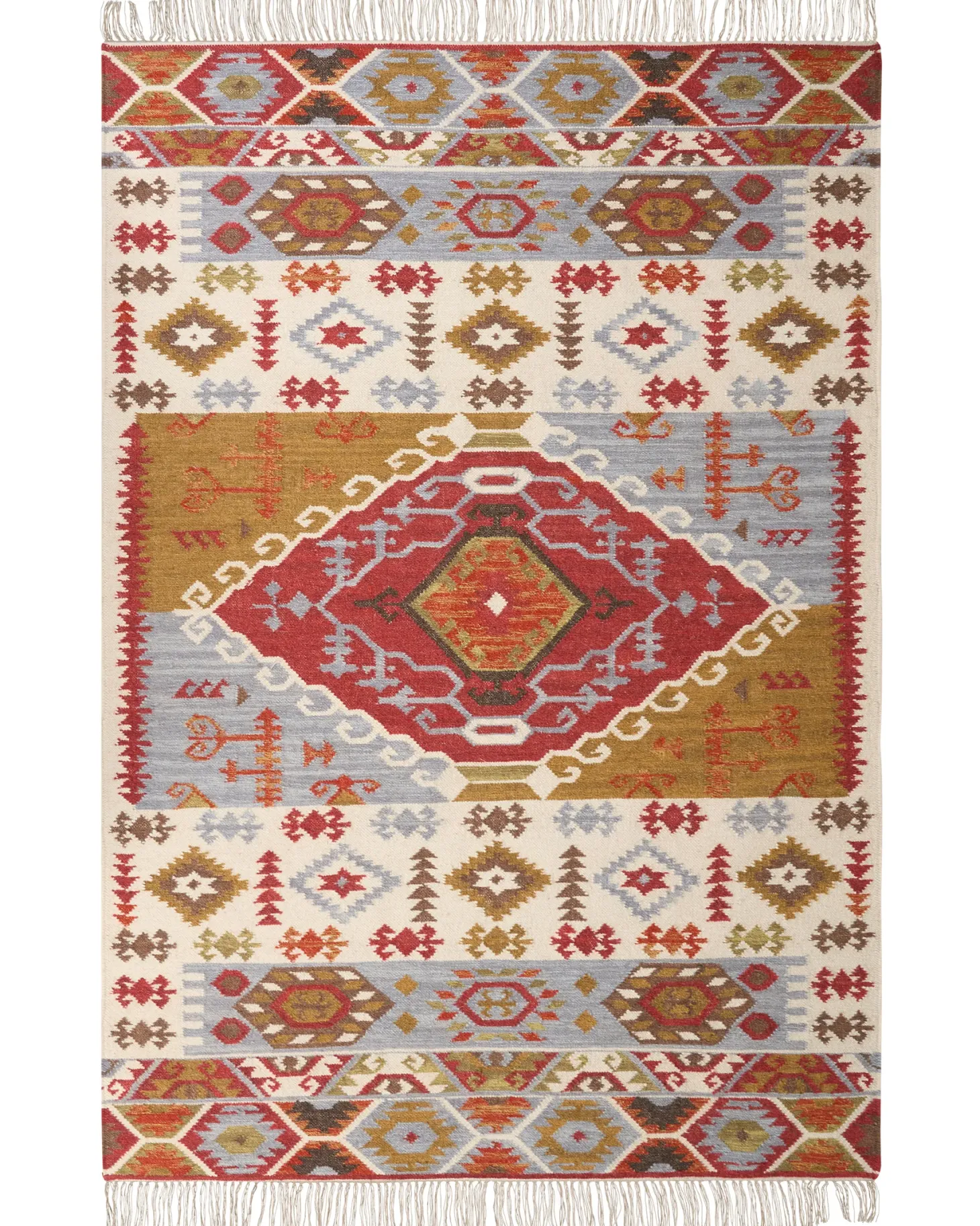 Dywan PROSHYAN Kolorowy 160 x 230 cm Wełna Kilim