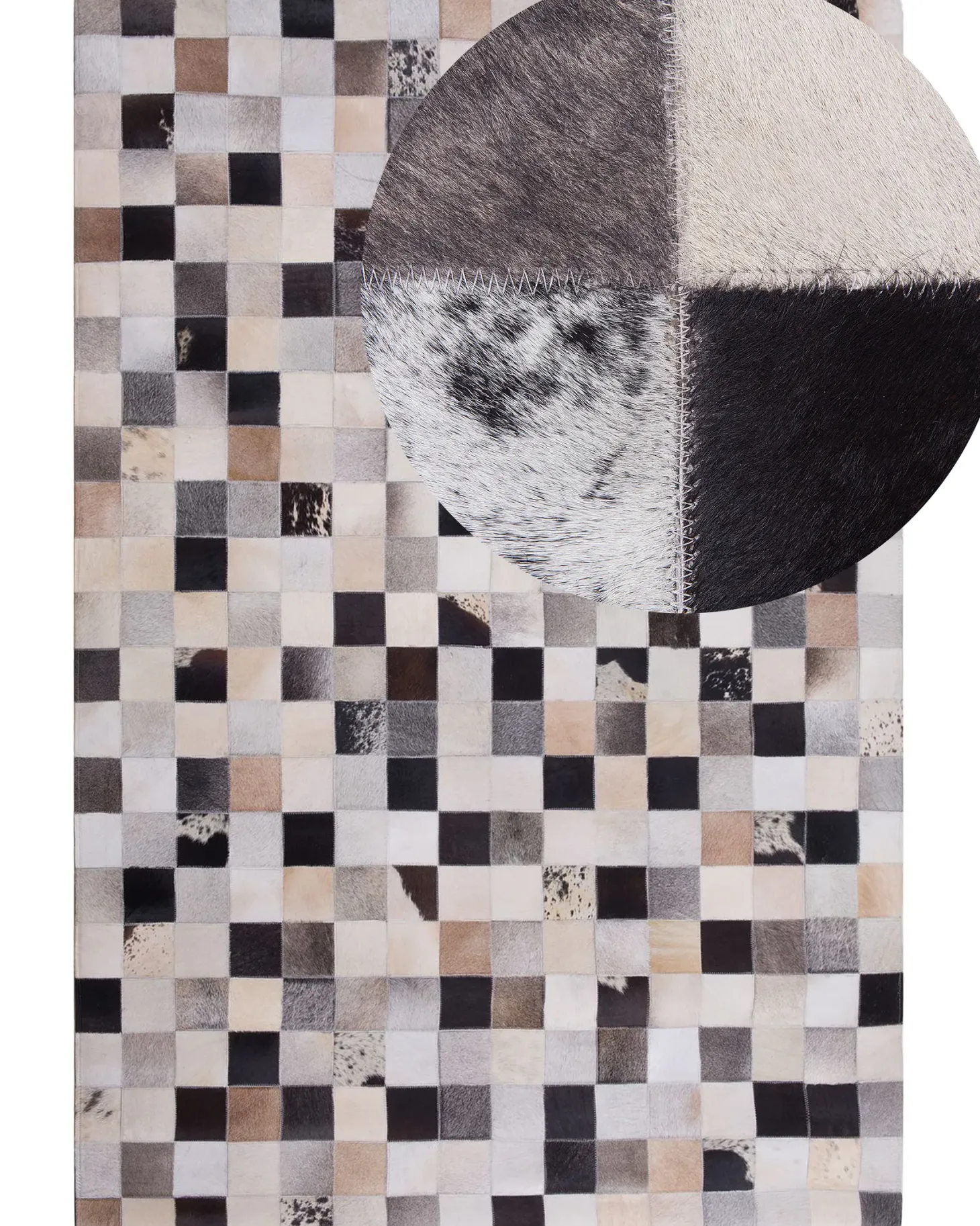 Dywan RIZE Kolorowy 160 x 230 cm Skóra naturalna