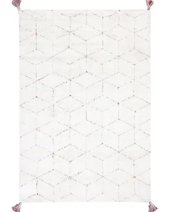 Dywan SAKARYA Biały 140 x 200 cm Bawełna