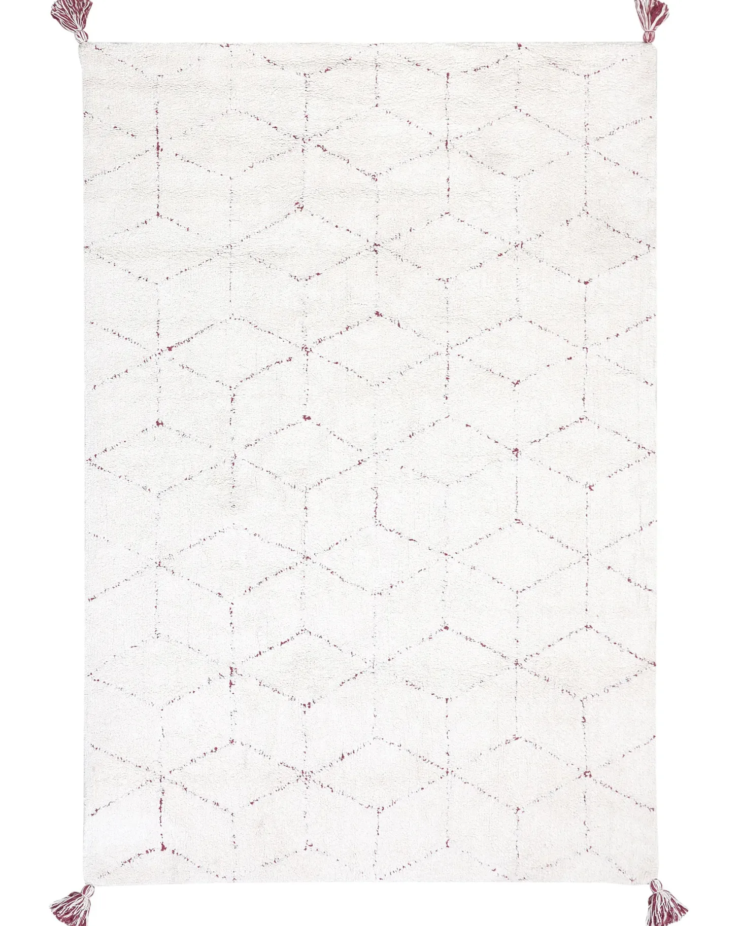 Dywan SAKARYA Biały 140 x 200 cm Bawełna
