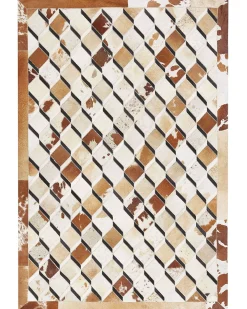 Dywan SERINOVA Brązowy 160 x 230 cm Skóra naturalna