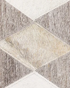 Dywan SESLICE Beżowy 160 x 230 cm Skóra naturalna