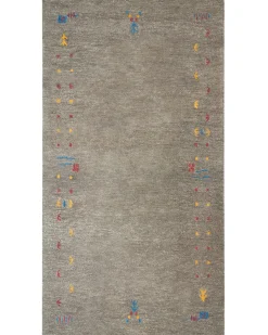 Dywan SEYMEN Szary 80 x 150 cm Wełna Gabbeh