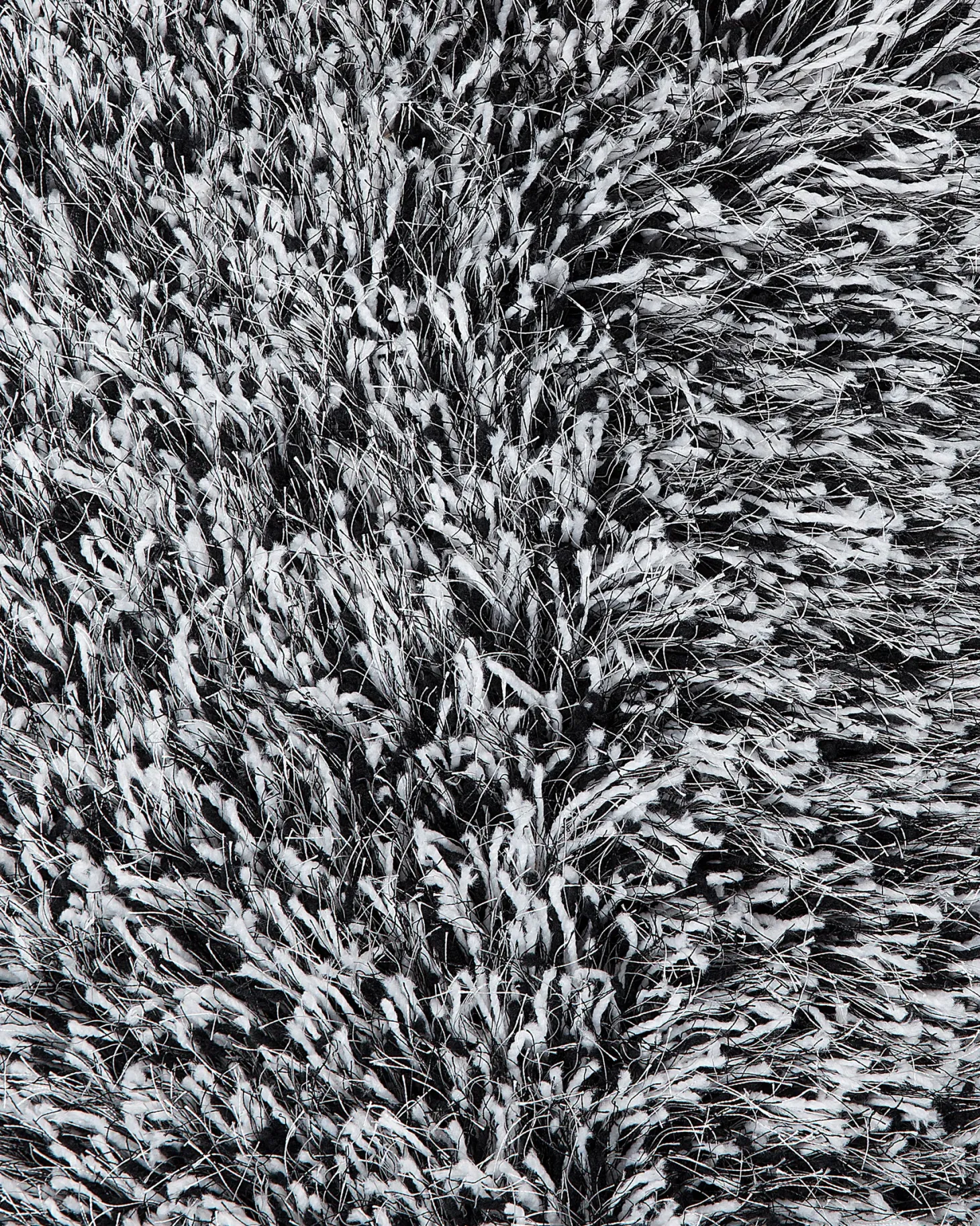 Dywan shaggy CIDE Czarny/ biały ø 140 cm