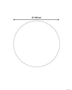 Dywan shaggy DEMRE Piaskowy ø 140 cm