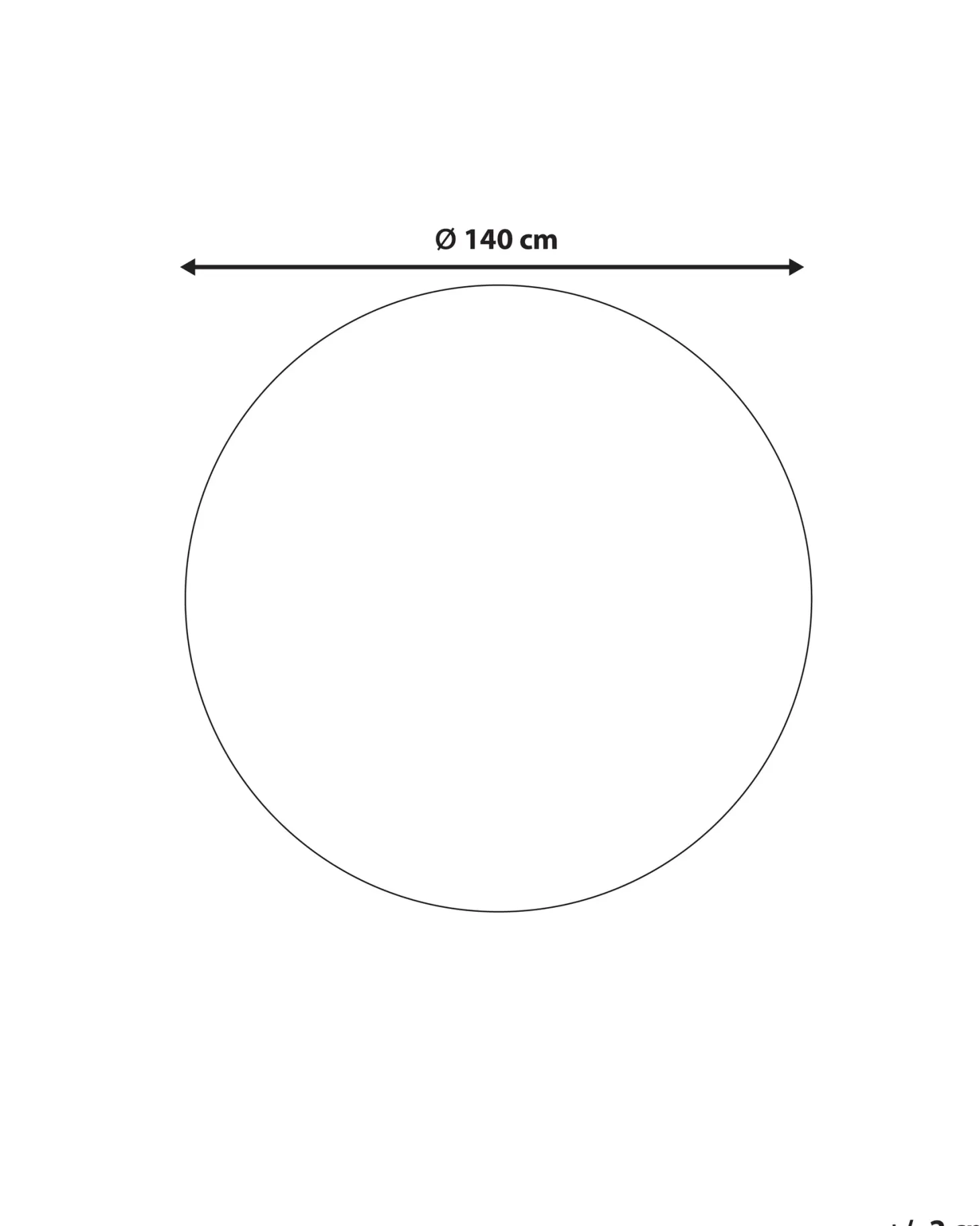 Dywan shaggy DEMRE Piaskowy ø 140 cm