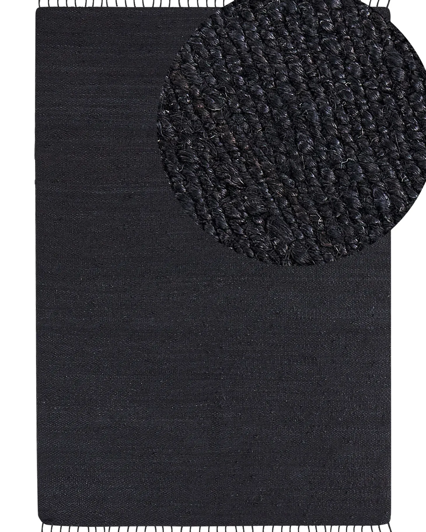 Dywan SINANKOY Czarny 160 x 230 cm Juta
