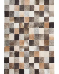 Dywan SOKE Kolorowy 160 x 230 cm Skóra naturalna