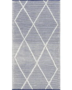 Dywan SYNOPA Niebieski 80 x 150 cm Bawełna