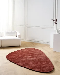 Dywan TANDO Bordowy 160 x 230 cm Wiskoza