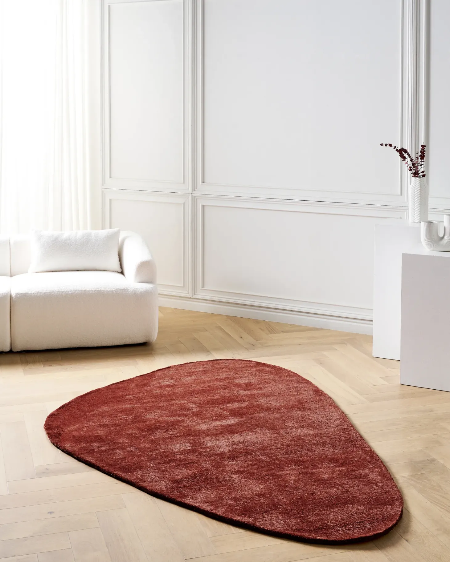 Dywan TANDO Bordowy 160 x 230 cm Wiskoza