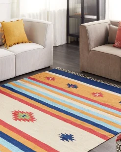Dywan TARONIK Kolorowy 200 x 300 cm Bawełna Kilim