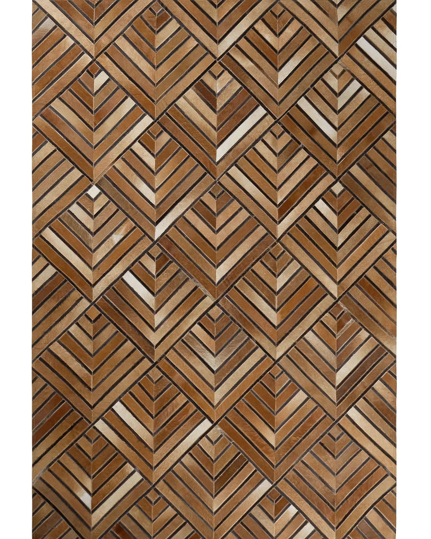 Dywan TEKIR Brązowy 160 x 230 cm Skóra naturalna