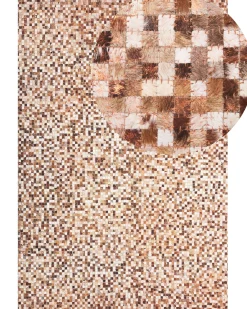 Dywan TORUL Brązowy 160 x 230 cm Skóra naturalna