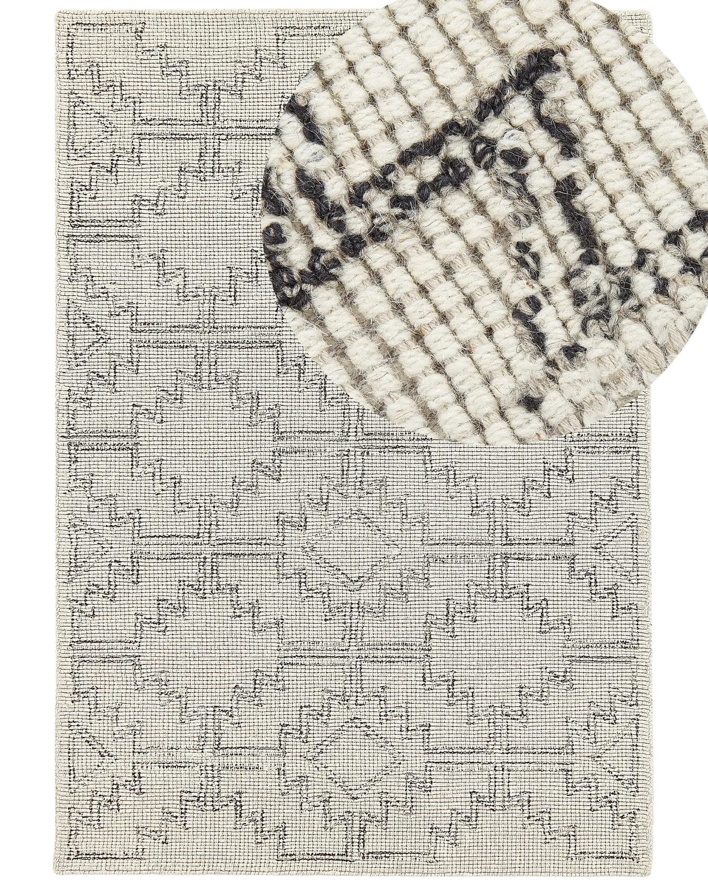 Dywan URLA Beżowy 140 x 200 cm Wełna