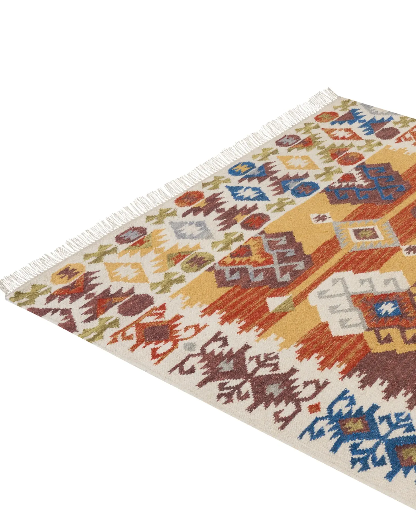 Dywan VOSKETAP Kolorowy 160 x 230 cm Wełna Kilim
