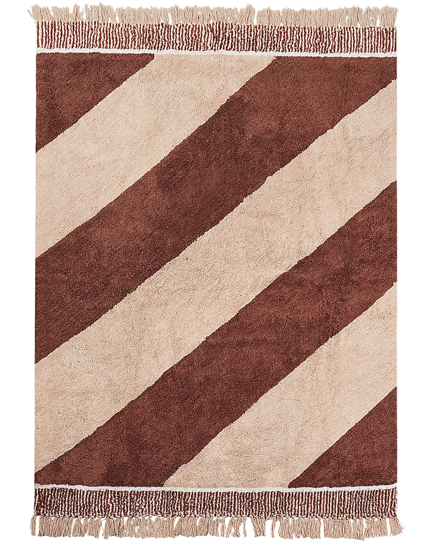 Dywan XULUF Brązowy 140 x 200 cm Bawełna