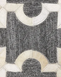 Dywan YEDISU Ciemnoszary 160 x 230 cm Skóra naturalna