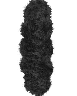 Dywan ze sztucznego futra MAMUNGARI Czarny 60 x 180 cm