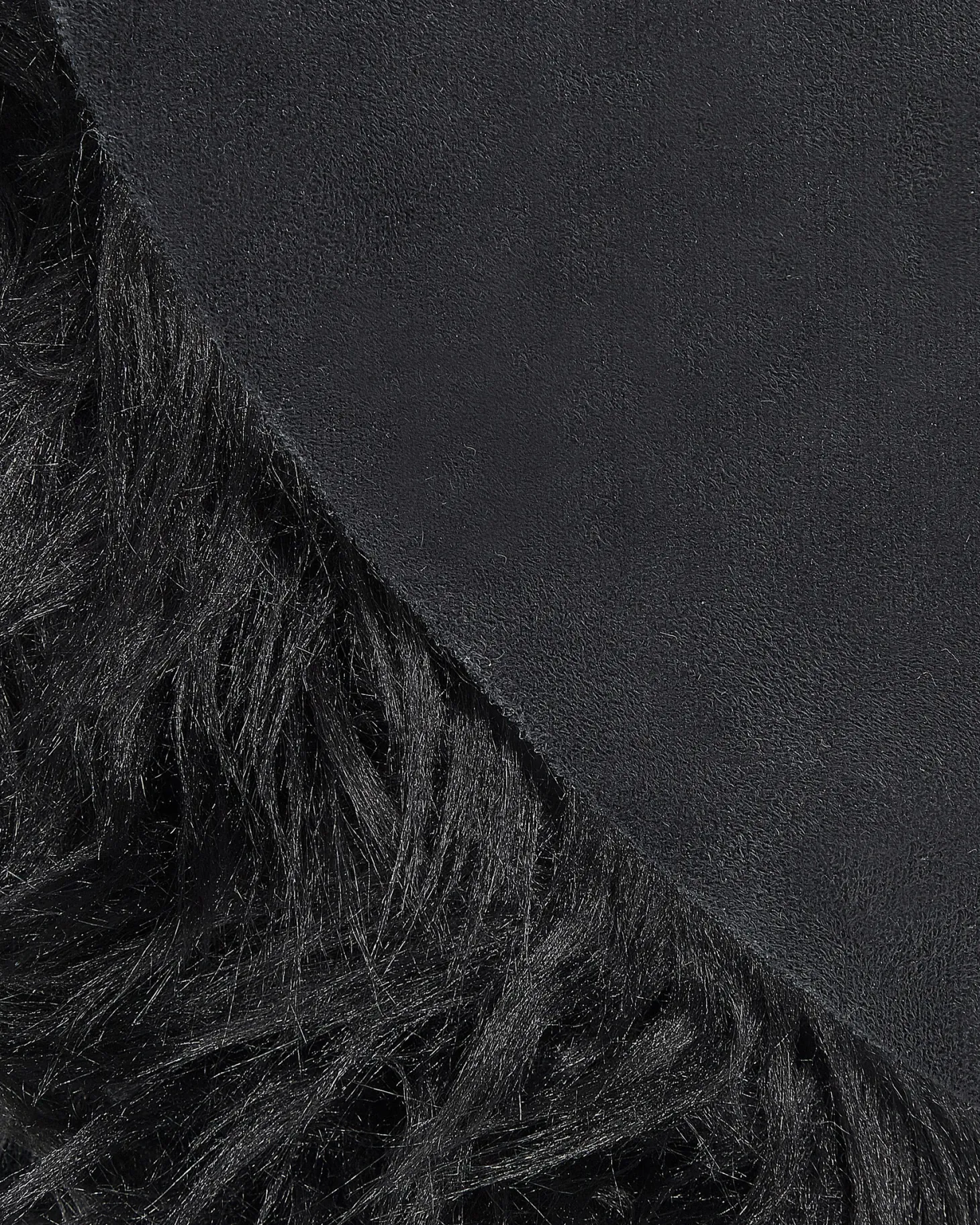 Dywan ze sztucznego futra MAMUNGARI Czarny 60 x 180 cm