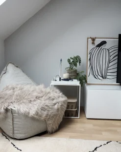 Dywan ze sztucznego futra MUNGO Beżowy 63 x 95 cm