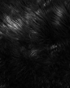 Dywan ze sztucznego futra MUNGO Czarny 63 x 95 cm