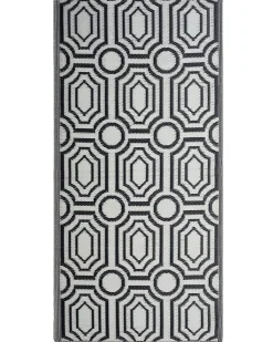 Dywan zewnętrzny BIDAR Czarny 90 x 180 cm Dwustronny