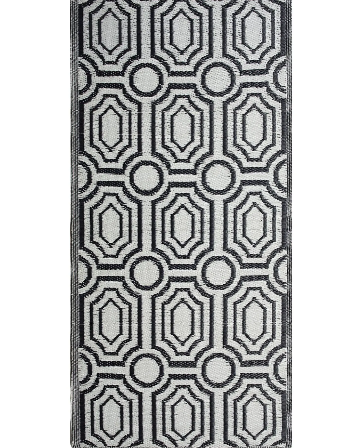 Dywan zewnętrzny BIDAR Czarny 90 x 180 cm Dwustronny