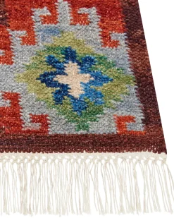 Dywan ZOVUNI Kolorowy 160 x 230 cm Wełna Kilim