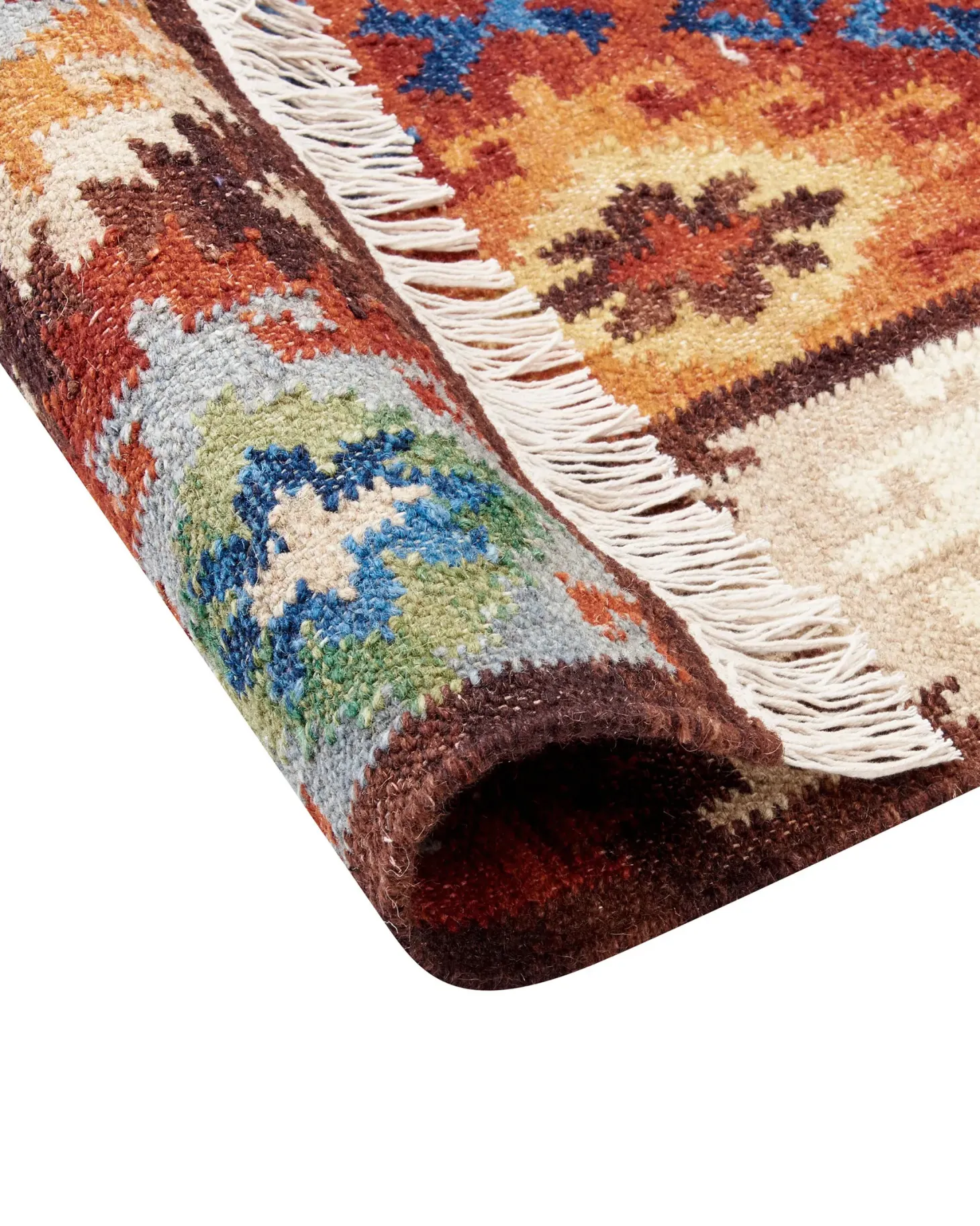 Dywan ZOVUNI Kolorowy 160 x 230 cm Wełna Kilim