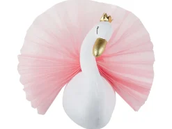 Dziecięca ozdoba ścienna Łabędź ODETTA Bawełna 32 cm Biały