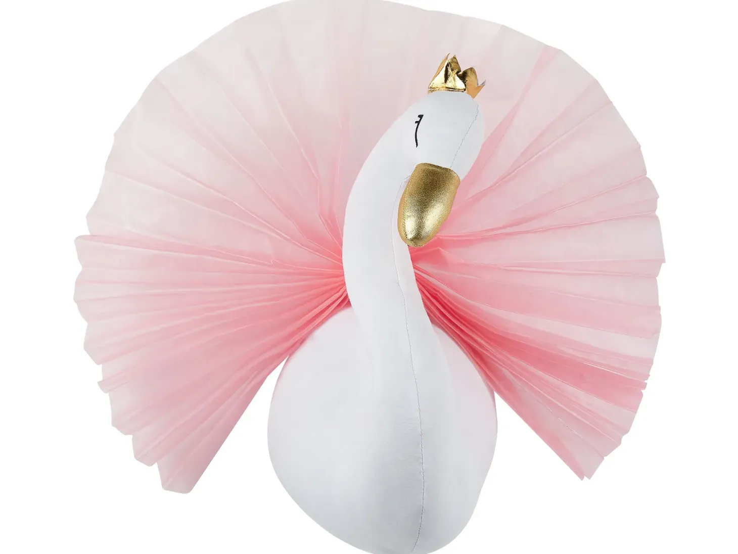 Dziecięca ozdoba ścienna Łabędź ODETTA Bawełna 32 cm Biały