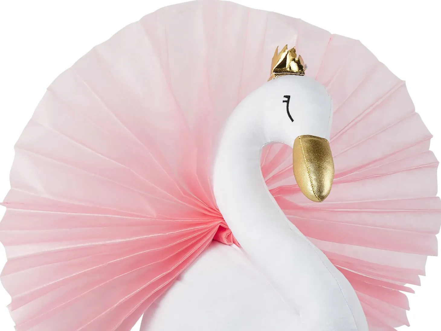 Dziecięca ozdoba ścienna Łabędź ODETTA Bawełna 32 cm Biały