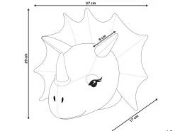 Dziecięca ozdoba ścienna Dinozaur REXX Bawełna 29 cm Jasnobeżowy