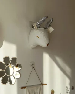 Dziecięca ozdoba ścienna Sarna SUZY Bawełna 29 cm Biały