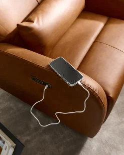Online Elektryczny fotel rozkładany z funkcją bujania KRONOS Z portem USB Obrotowy Ekoskóra Wszystkie Fotele|Wszystkie Fotele