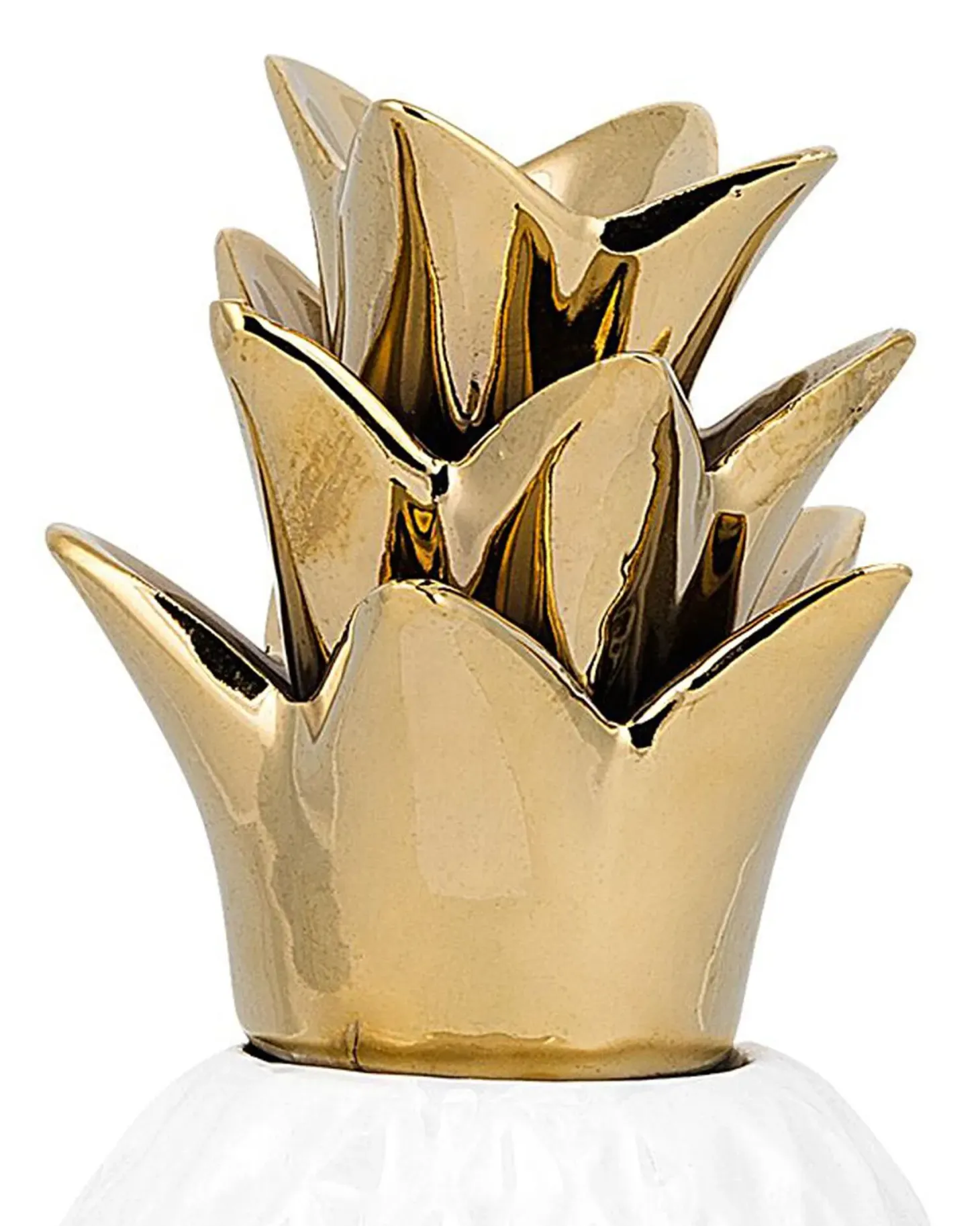 Figurka dekoracyjna Ananas TYANA Ceramika Biały