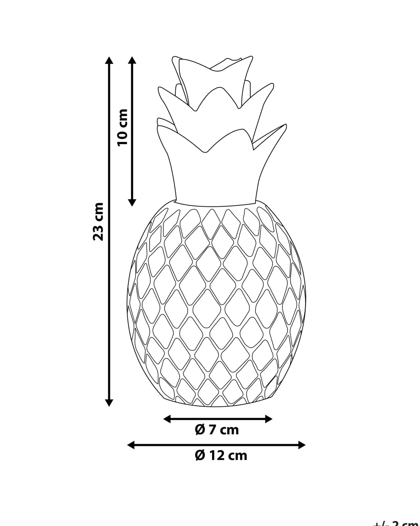 Figurka dekoracyjna Ananas TYANA Ceramika Złoty