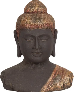 Figurka dekoracyjna Budda CARUM Ceramika Czarny