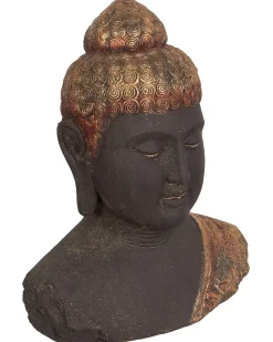 Figurka dekoracyjna Budda CARUM Ceramika Czarny