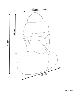 Figurka dekoracyjna Budda CARUM Ceramika Czarny