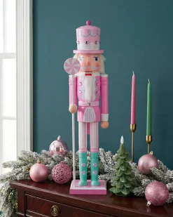 Figurka dekoracyjna DALALVEN Dziadek do orzechów 50 cm Różowy