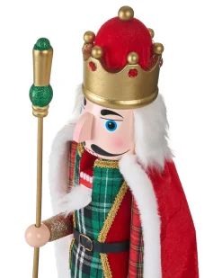 Figurka dekoracyjna HALLSJON Dziadek do orzechów 50 cm Czerwony/ zielony