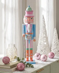 Figurka dekoracyjna HARKAN Dziadek do orzechów 50 cm Niebieski