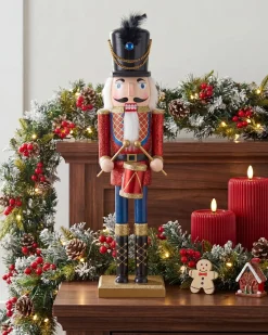 Figurka dekoracyjna HOGSJON Dziadek do orzechów 50 cm Czerwony
