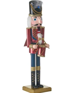 Figurka dekoracyjna HOGSJON Dziadek do orzechów 50 cm Czerwony