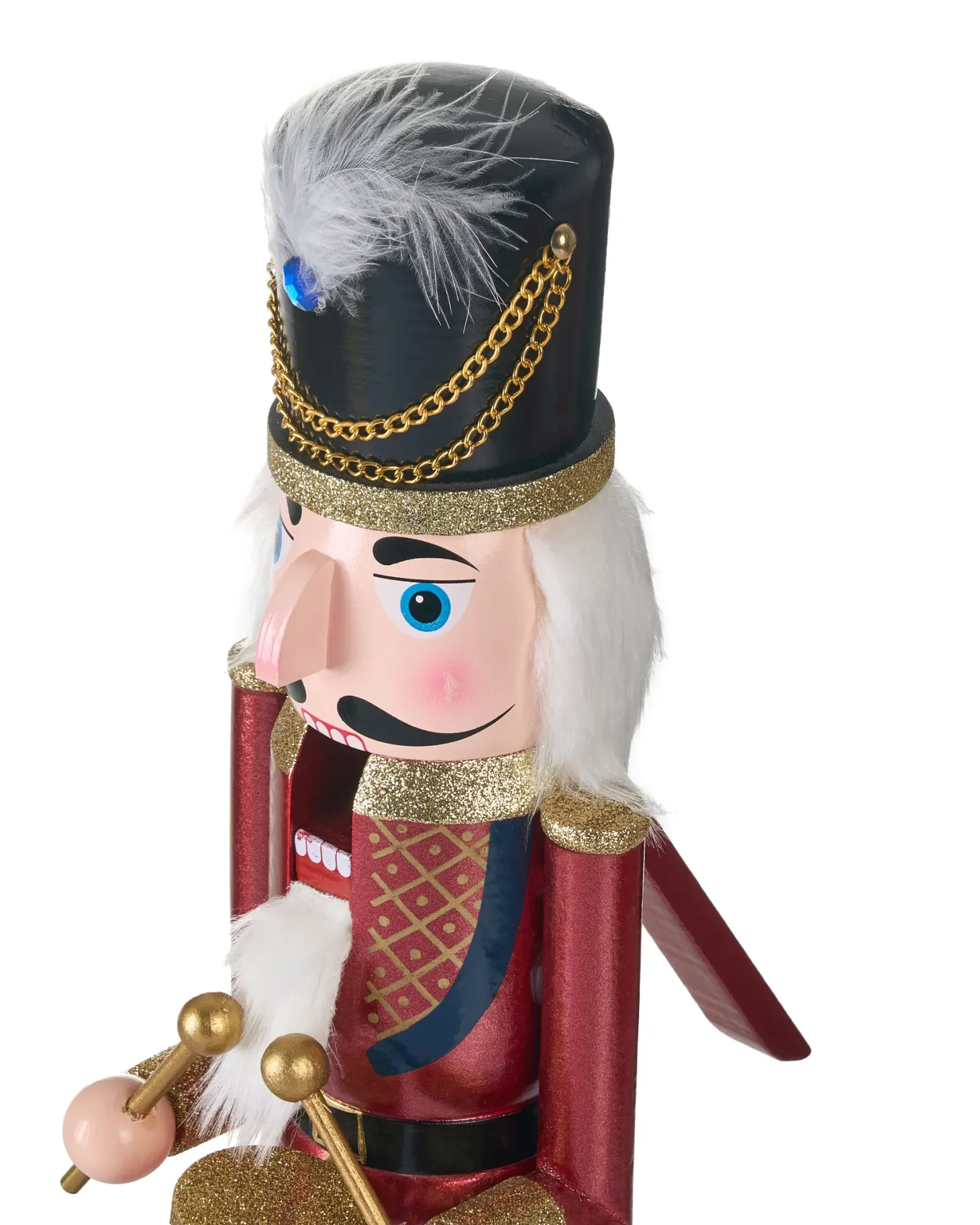 Figurka dekoracyjna HOGSJON Dziadek do orzechów 50 cm Czerwony