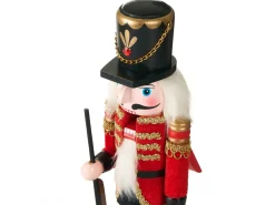 Figurka dekoracyjna LAGAN Dziadek do orzechów 30 cm Czerwony