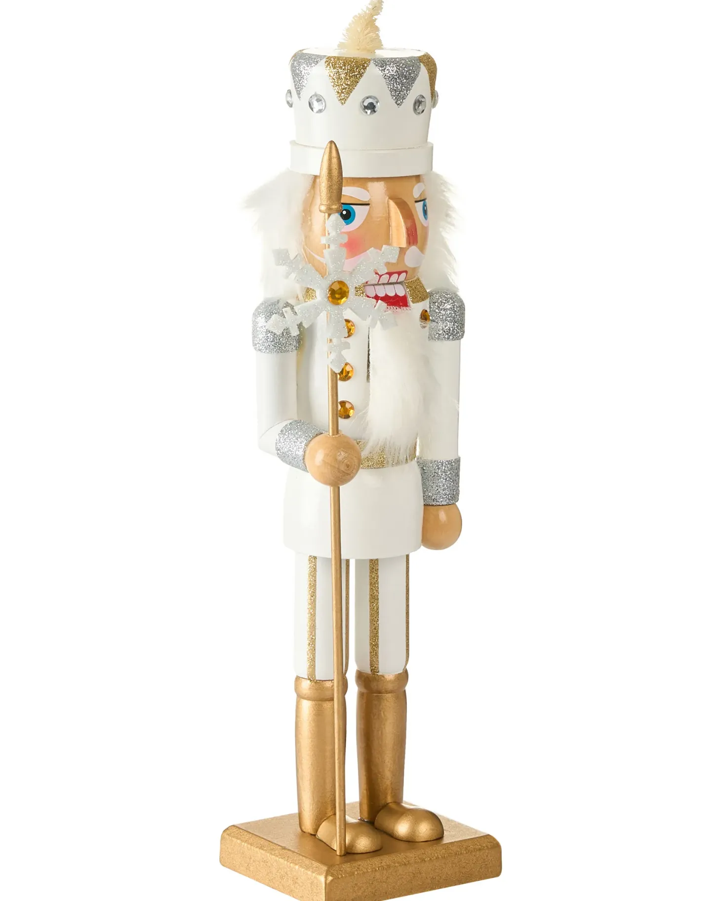 Figurka dekoracyjna LJUNGAN Dziadek do orzechów 37 cm Biały
